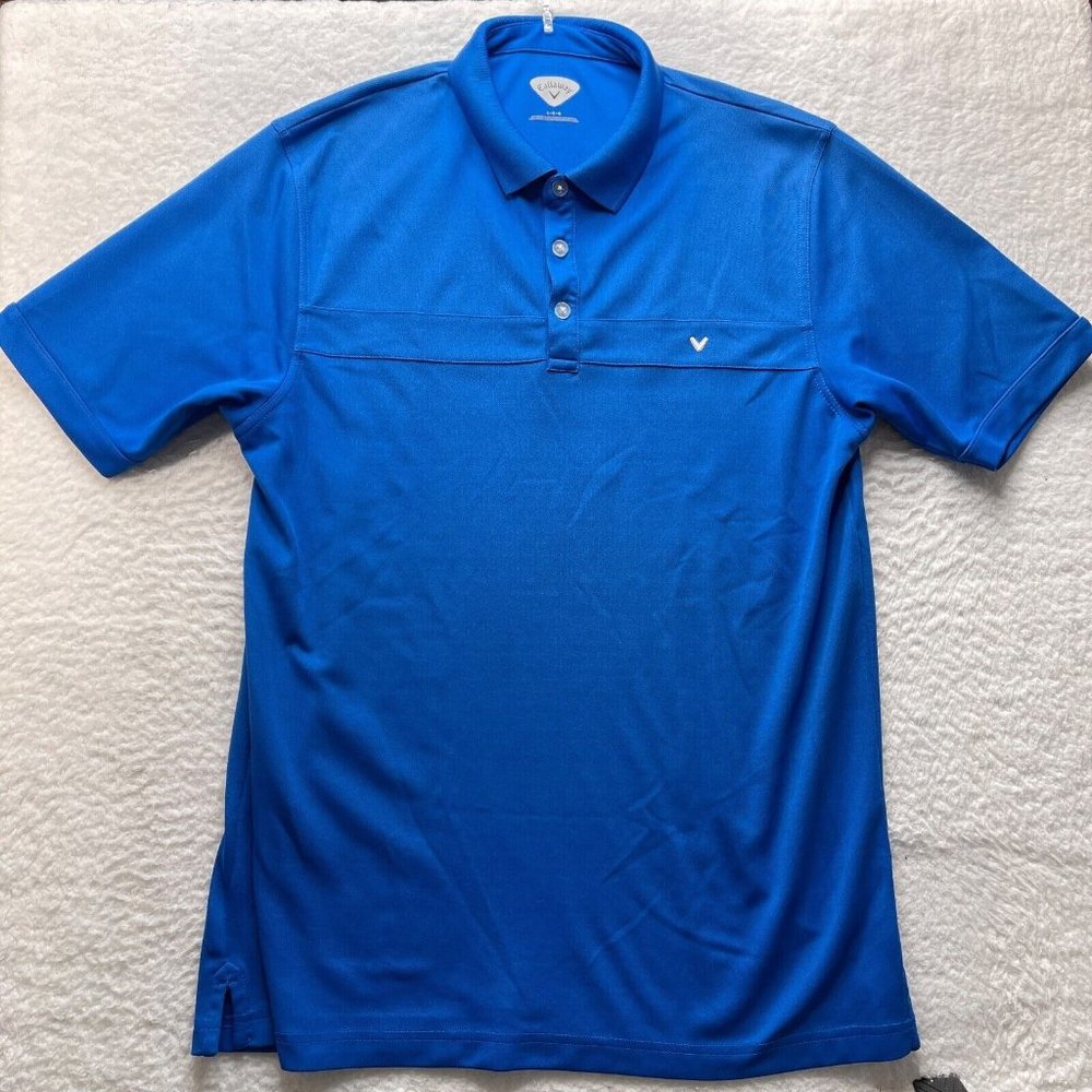 Callaway Golf Polo Shirt Mens Size L Large (Measured 23" X 33") Blue